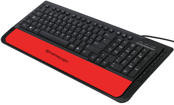 Reposamuñecas para teclado calefactado